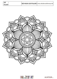 Mandala boyama sayfaları